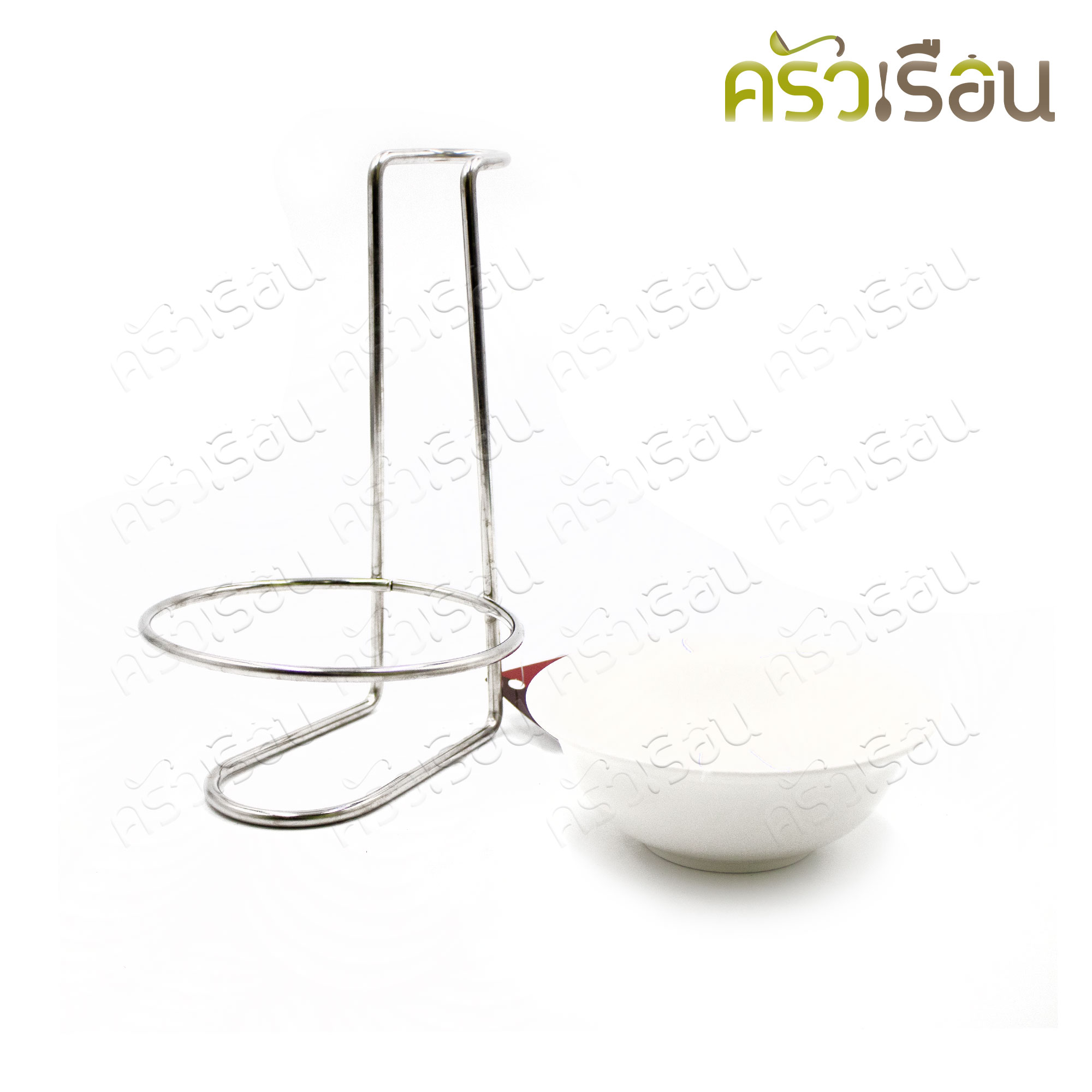 US ที่วางทัพพี แบบเดียว เซรามิค + ขาสเตนเลส LDH-18