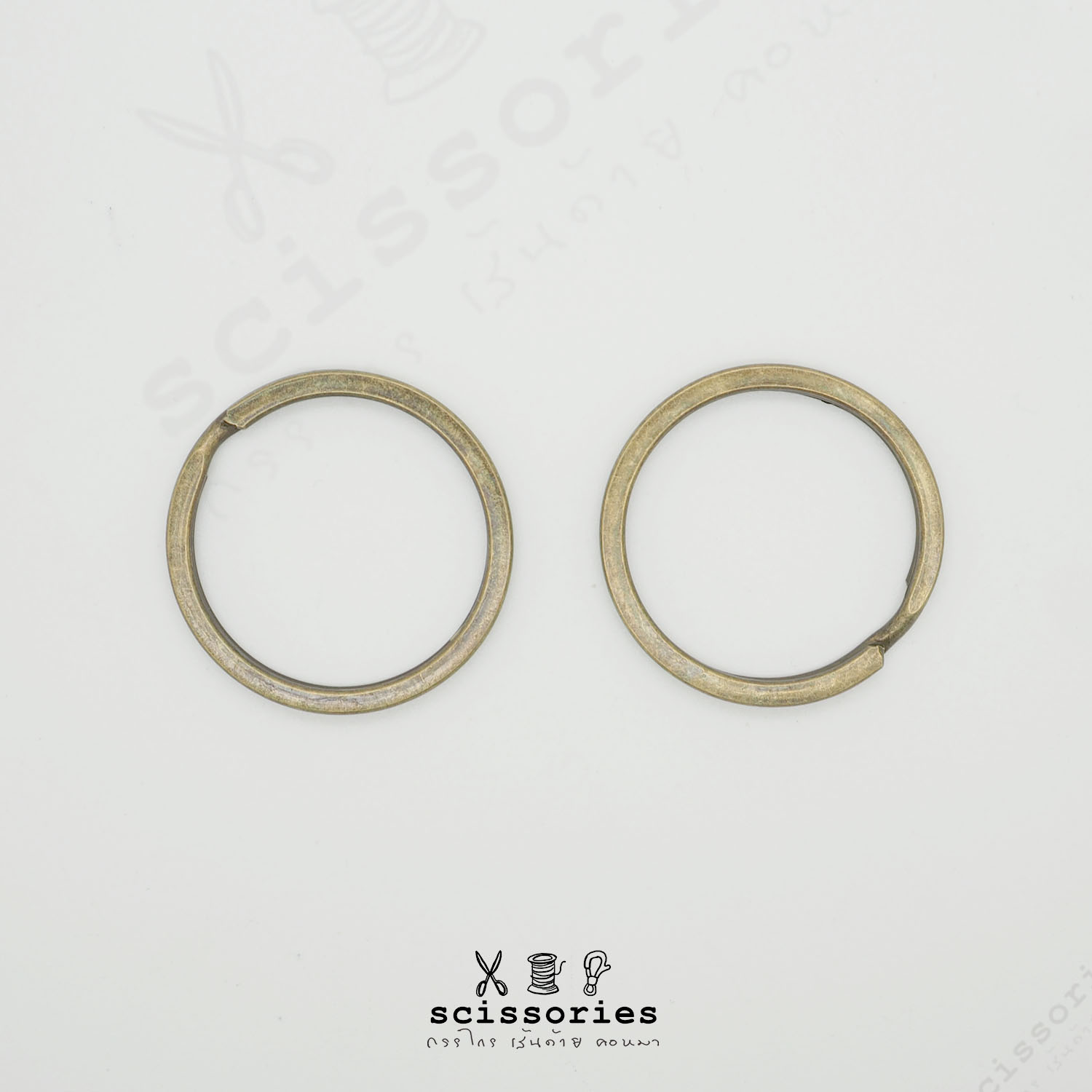 ห่วงกลมพวงกุญแจ 3 Cm สีเหลืองดำ/10ตัว