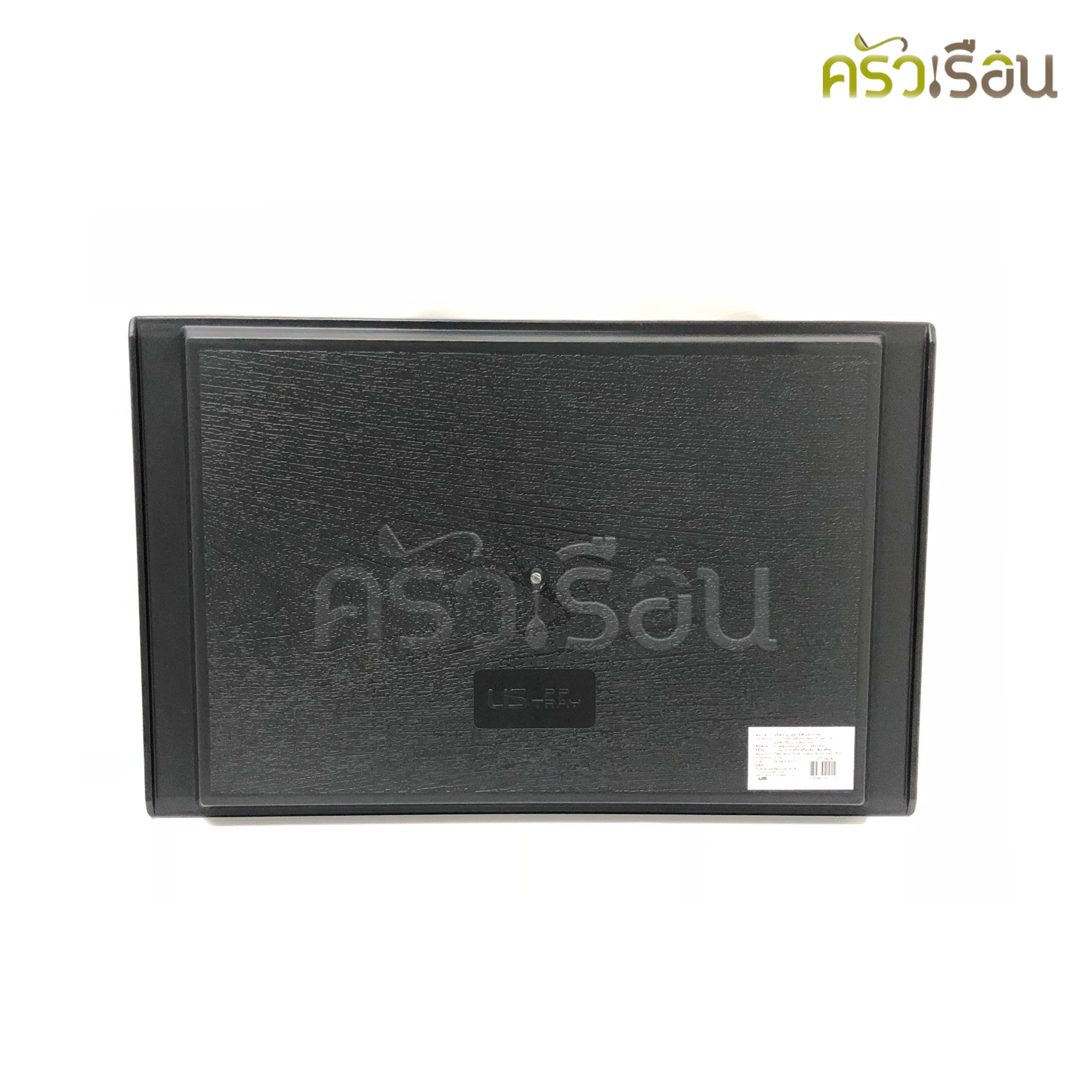 US ถาดญี่ปุ่น พลาสติก ขอบจับลายไม้ 38 x 24 ซม. สูง 1.5 ซม. JPT-3824 ถาดลายไม้ ถาดเสิร์ฟ serving tray