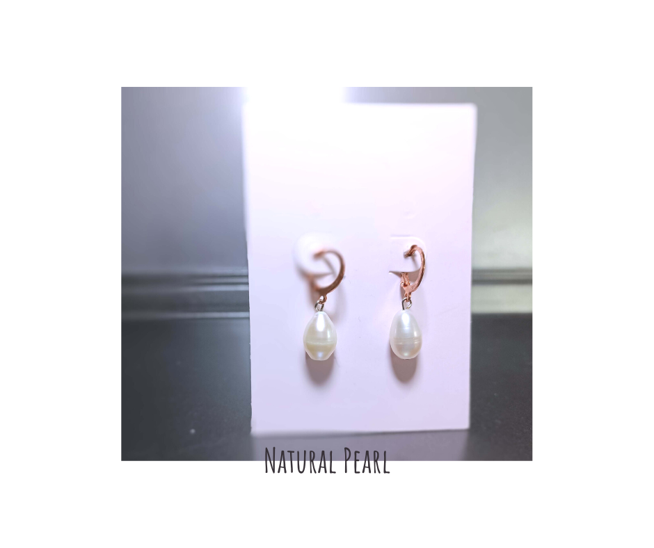 ต่างหูมุกแท้ "The Pink" Natural Pearl Earring