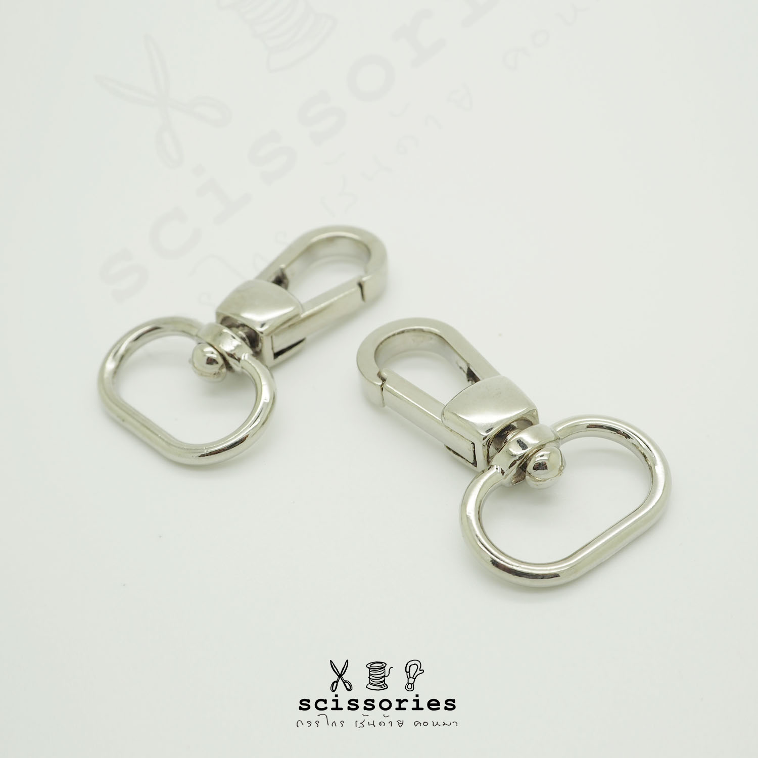 คอหมา6หุน 0.75"สีเงิน/2ตัว