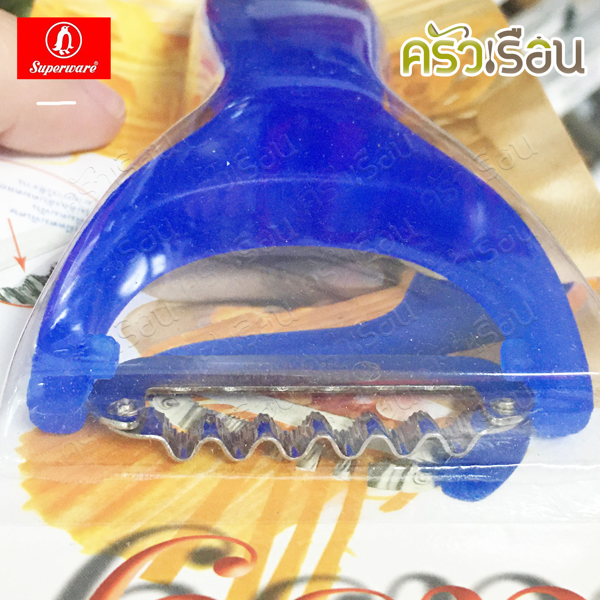 Penguin ที่ปอกผลไม้ Easy Z ตราเพนกวิ้น (คละสี) มีดปอก ฟันหยัก ลายริ้ว ที่ขูด เส้นมะละกอ