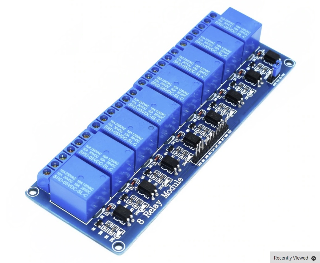 8 channel relay module with optocoupler. Relay Output 8 way relay module In stock