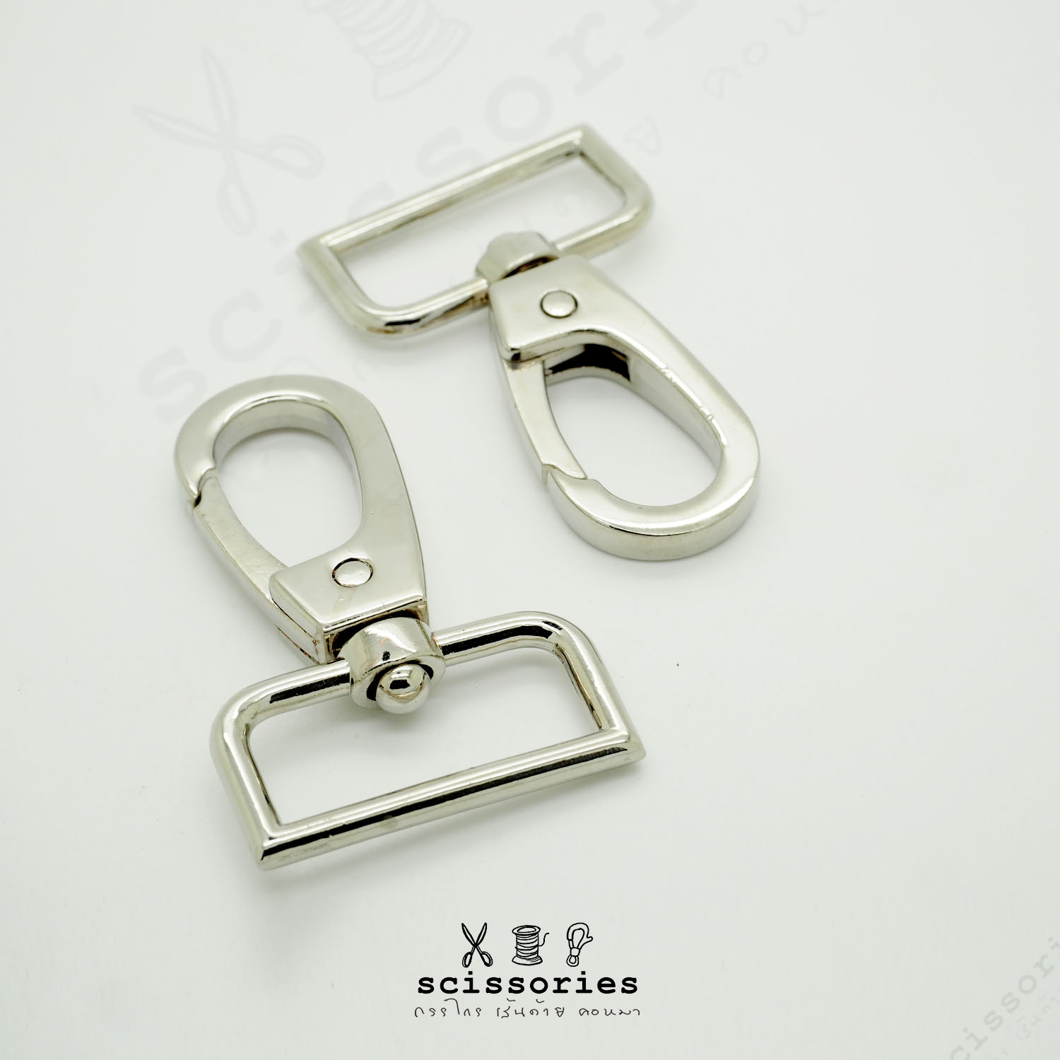 คอหมา 1.2 in สีเงิน/2 ตัว