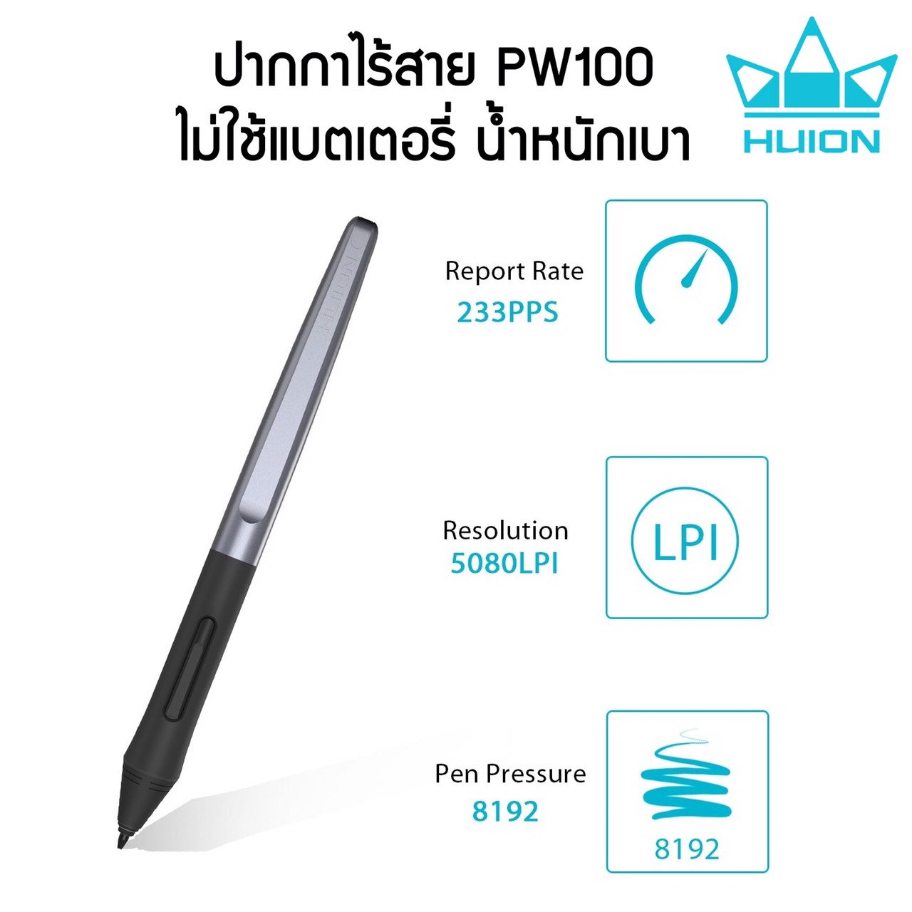 Huion Inspiroy H1161(รับประกัน 2 ปี-มีศูนย์ไทย)เมาส์ปากกาสำหรับวาดภาพกราฟฟิก H1161