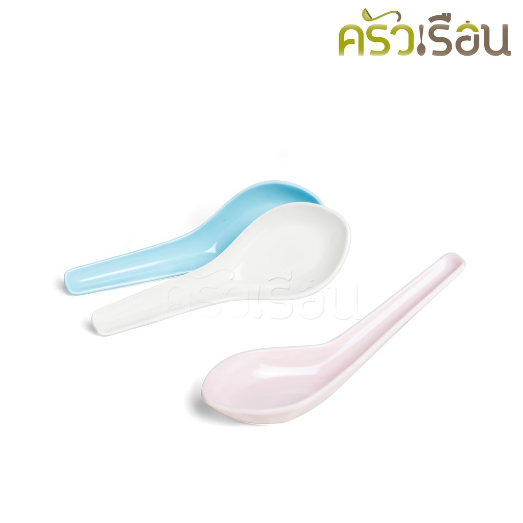 Unica หรือ VANDA ช้อนสั้น เมลามีน ตรามือ SP931 ขนาด 12 x 4.3 ซม. ราคาต่อชิ้น ช้อนข้าว