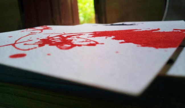 รับพิมพ์การ์ดอวยพร พิมพ์กำมะหยี่ หลากสี ลายนามธรรม สำหรับคนสบายสไตล์เซอร์ๆ