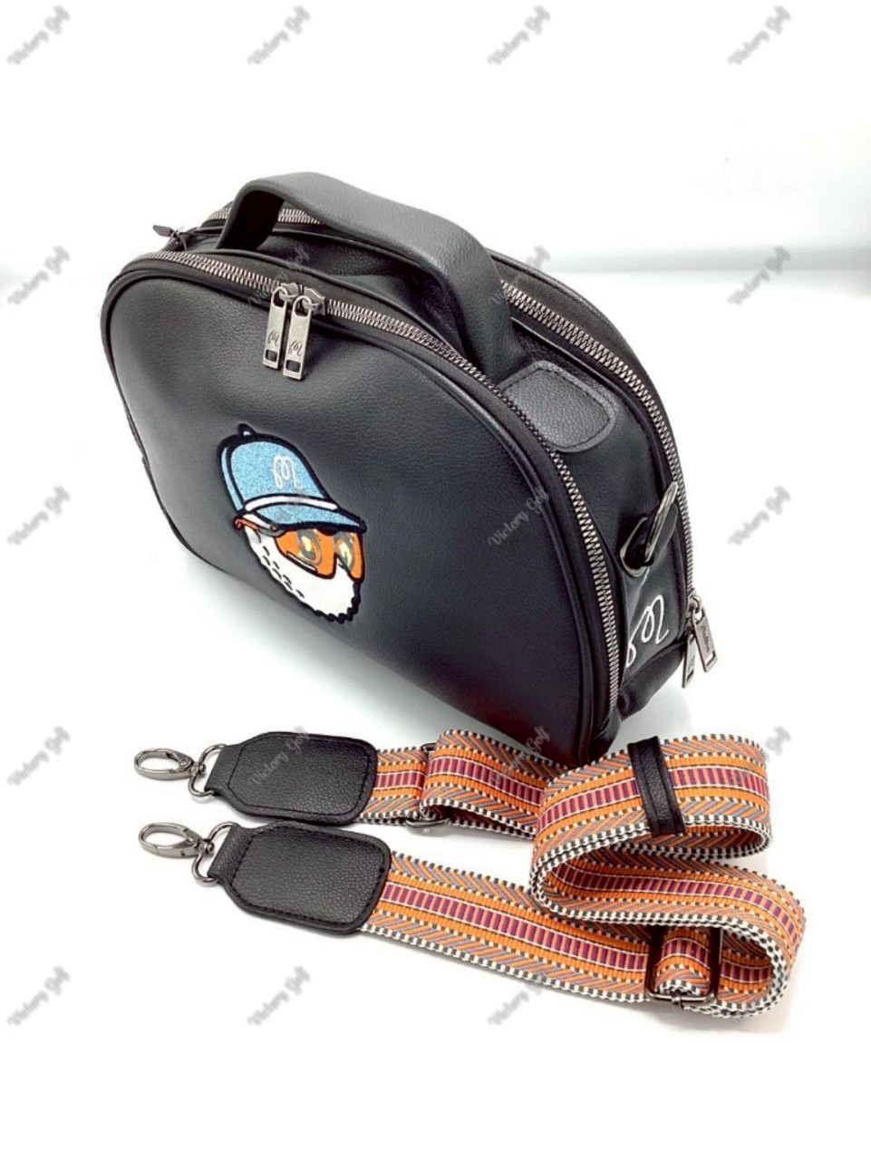 Pouch bag Malbon (+Strap) PU material Black Color