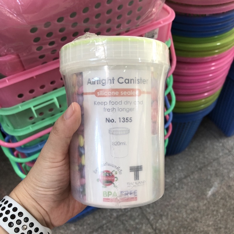 JCJ ราคาต่อใบ ขวดโหลกลม สุญญากาศ BPA free กระปุก ใส่ของ มียางซิลิโคน 1351 1352 1353 1354 1355