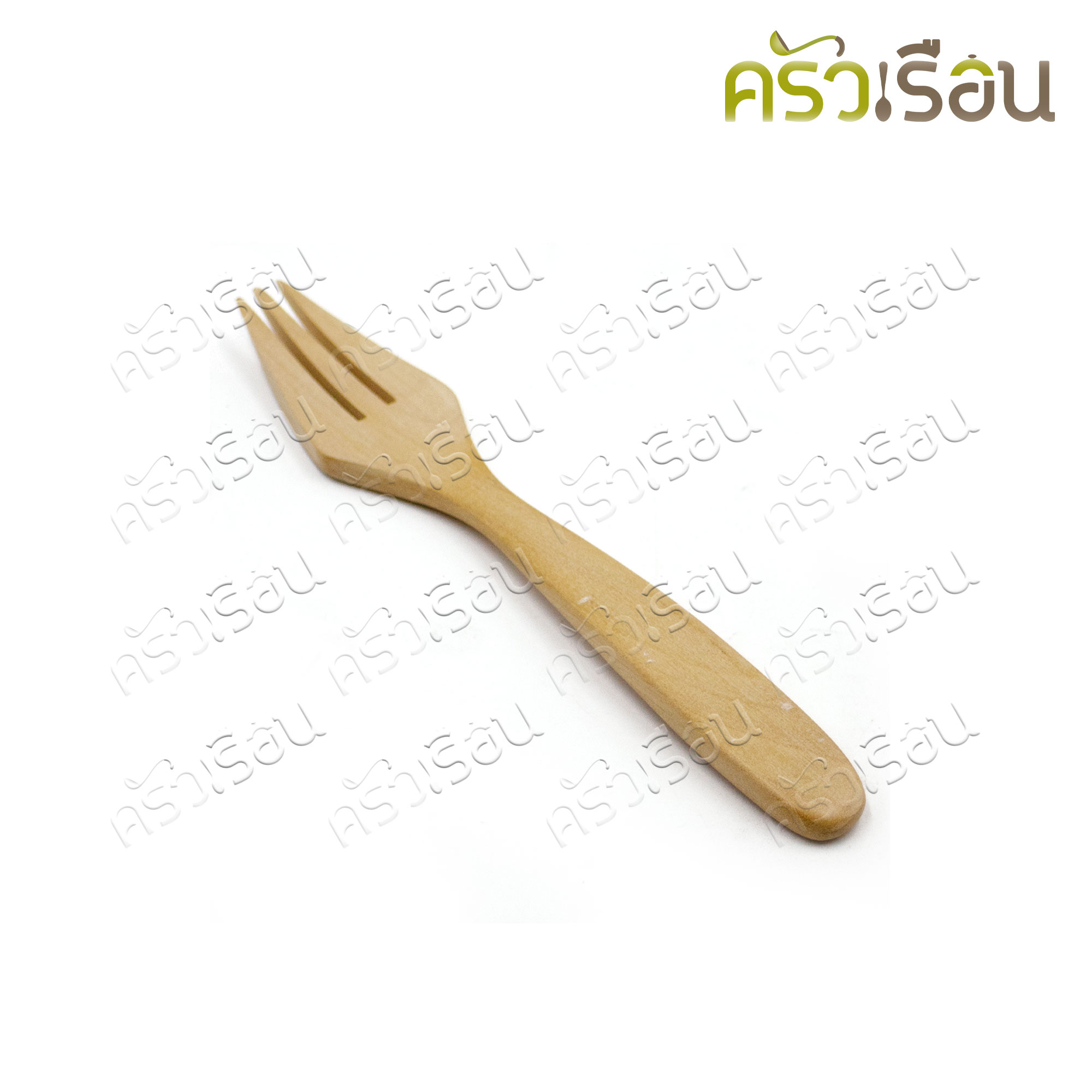 CMG ส้อมขนม ปลายมน 15 ซม. ไม้แท้ ใช้ซ้ำได้