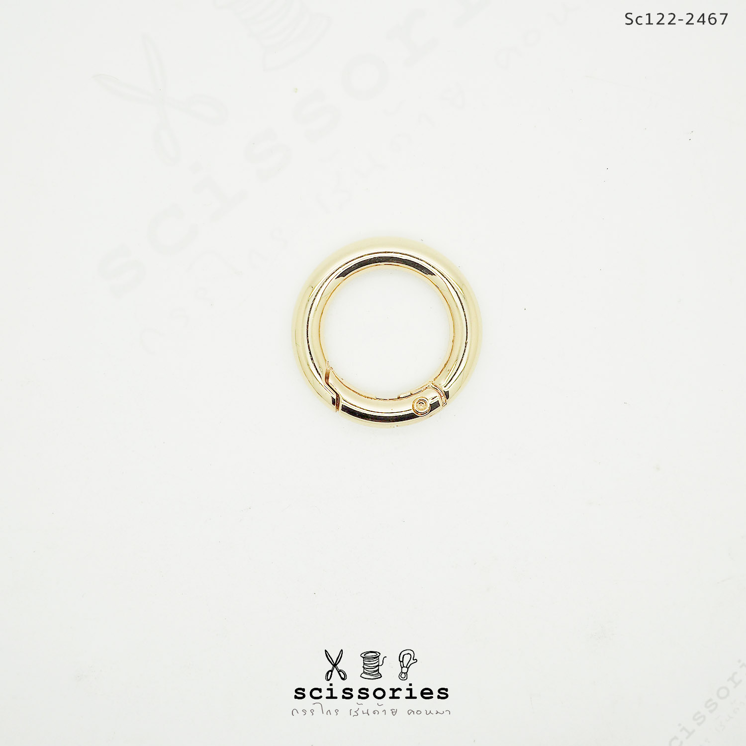 ห่วงวงกลม 2 cm.ง้างเปิดปิด สีทอง/2 ตัว