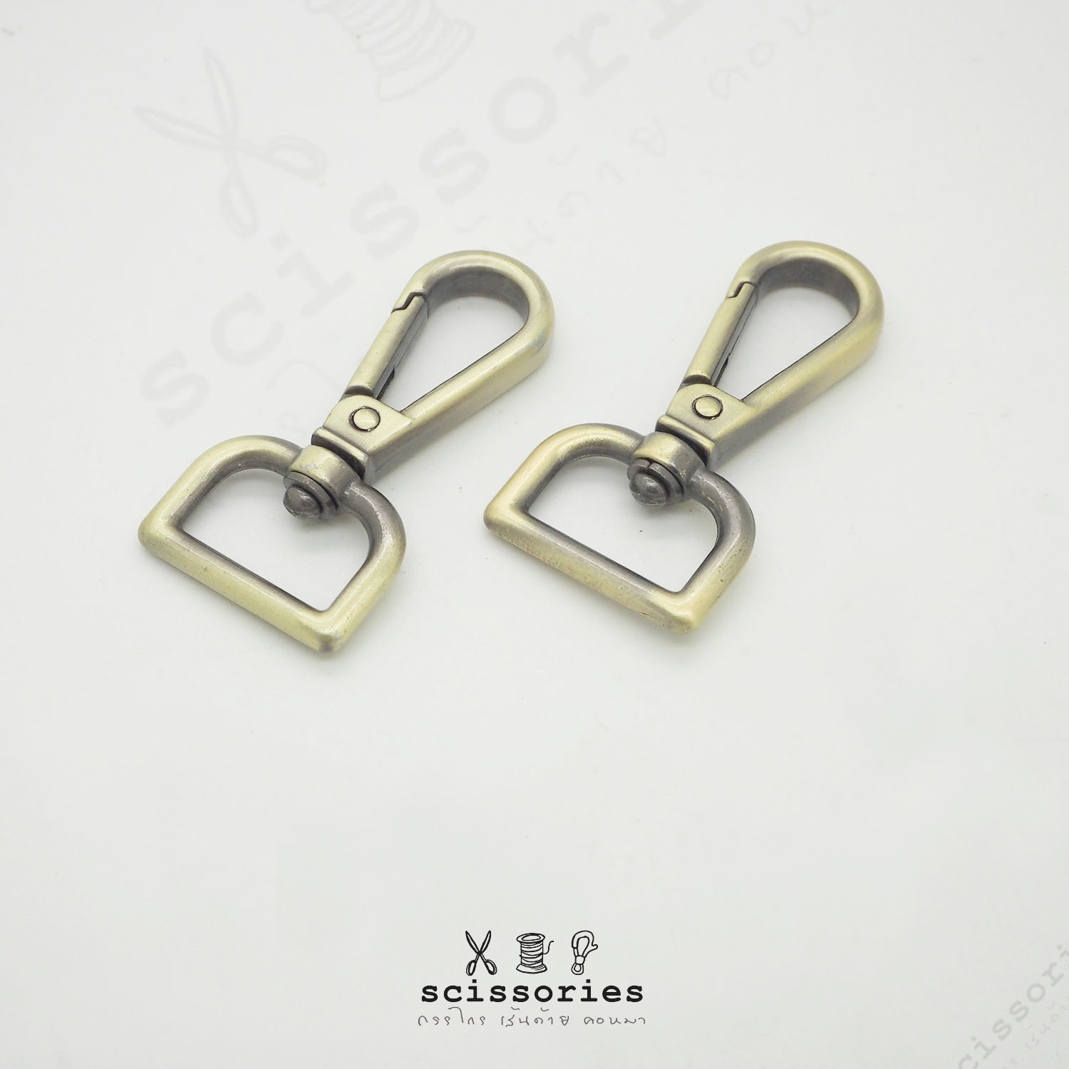 คอหมาเกี่ยว 2cm สีเหลืองปัด 2 ตัว