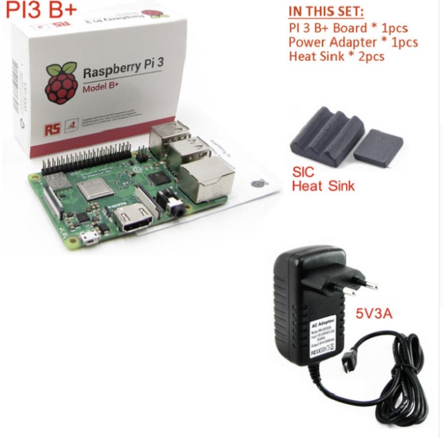 RS Version: 2018 New Original Raspberry Pi 3 Model B+Plus BCM2837B0 1GB SDRAM on-board WiFi/Bluetooth PI 3B+PI3 B+Plus