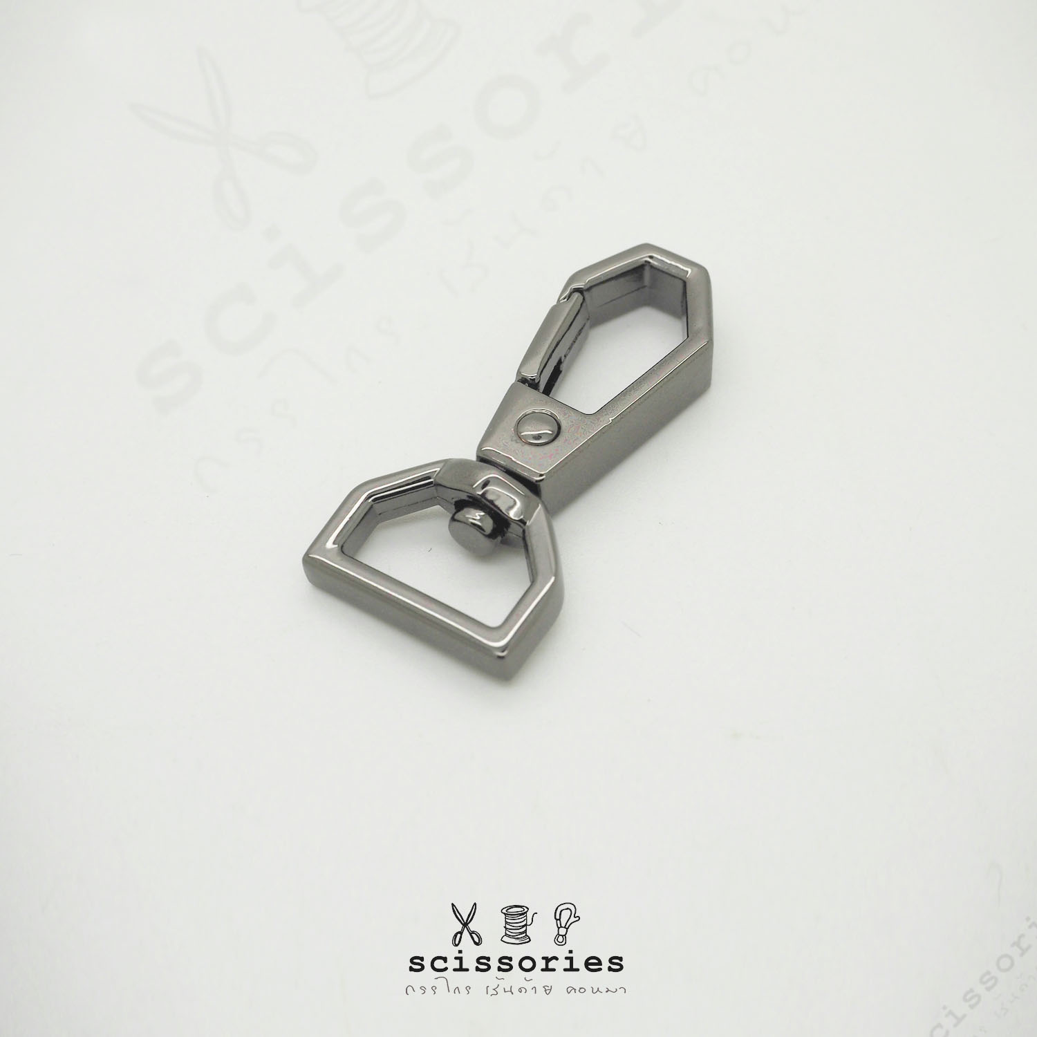 คอหมา 1.3cm 4 หุน สีดำเมทาลิค/2 ตัว