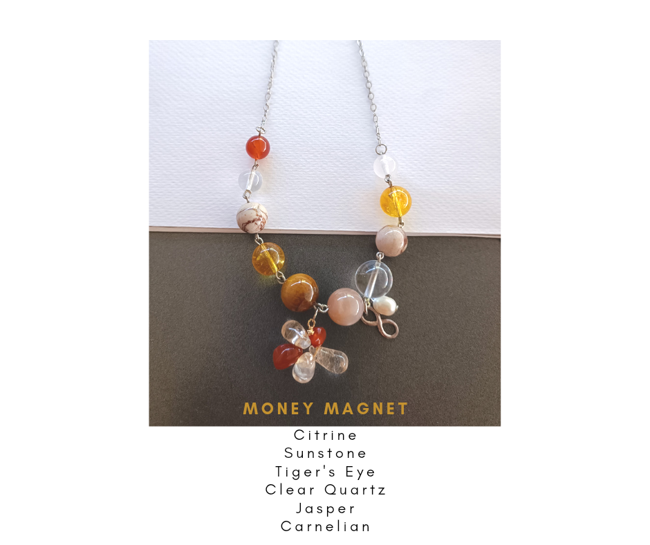 สร้อยคอหินแท้ "Jupiter" Manifest Money Necklace (ดึงดูดกระแสเงินสด)
