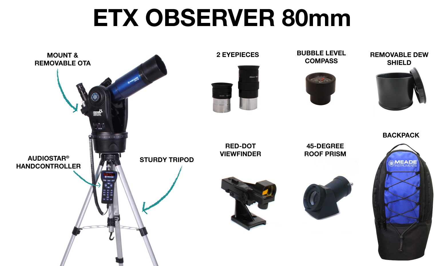 MEADE กล้องดูดาว ETX 80
