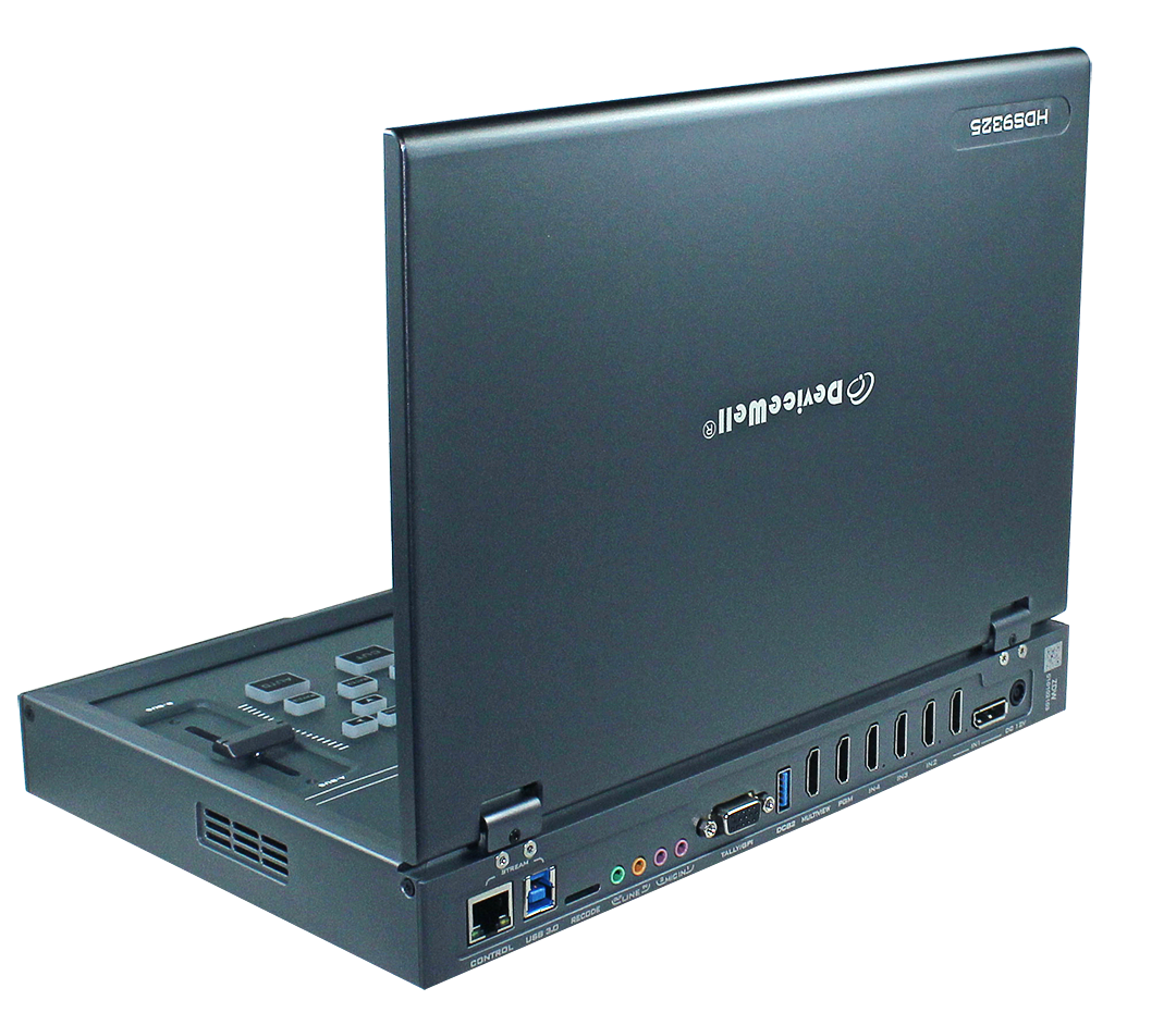 DeviceWell HDS9325: เครื่องสลับสัญญาณวิดีโอ 5 ช่อง แบบ All-in-One รองรับ 4K Input พร้อม Live Streaming, บันทึก และ Keying ขั้นสูง