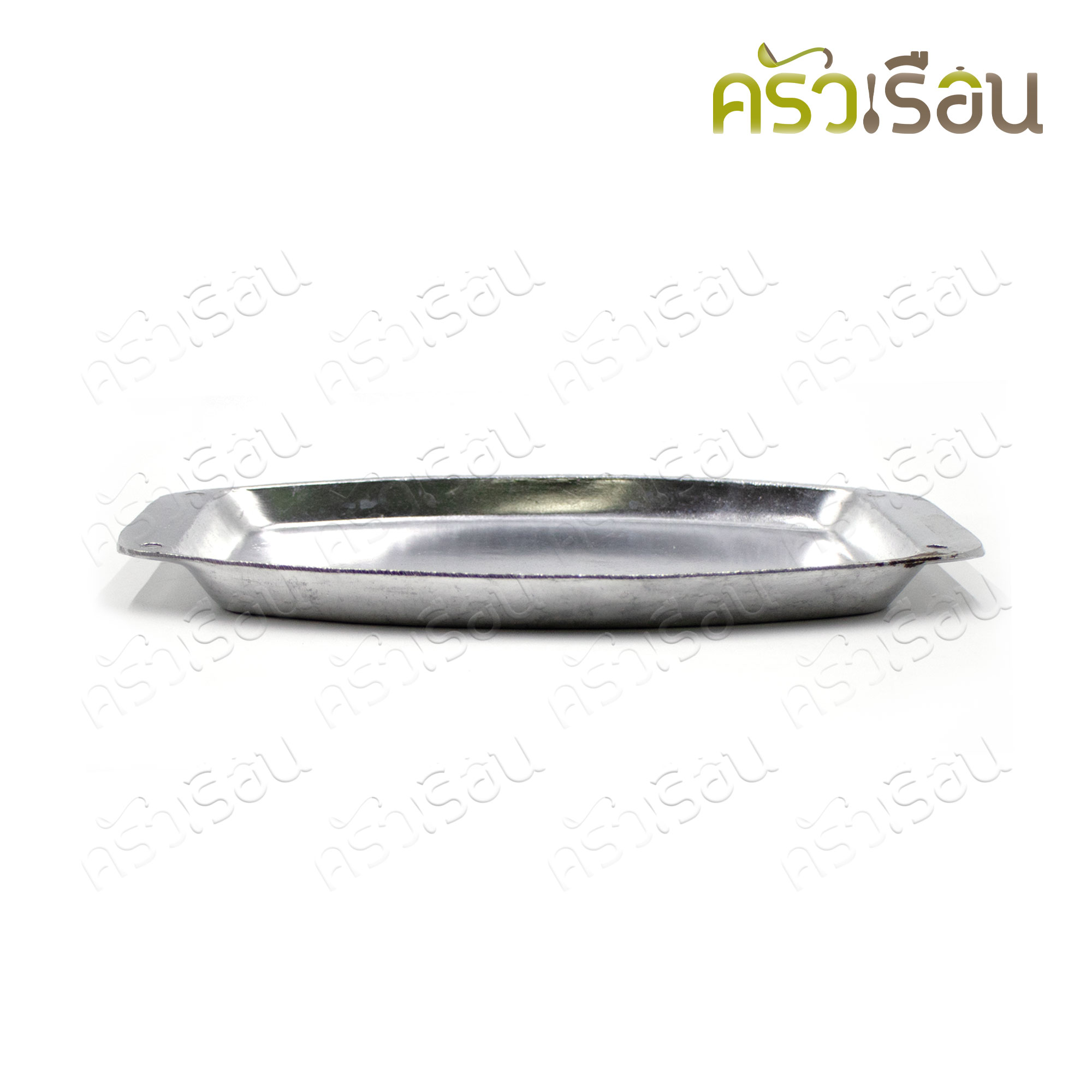 SUPER ALUMINUM จานสเต็ก อลูมิเนียม พร้อมไม้รอง 14.5 x 21 ซม. No.215 ตราถุงเงิน