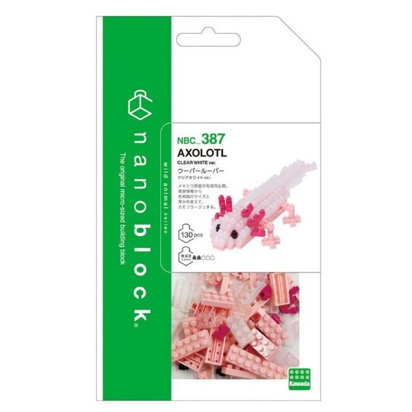 Kawada nanoblock NBC_387 Axolotl Clear White Ver 4972825229682 (นาโนบล็อค)