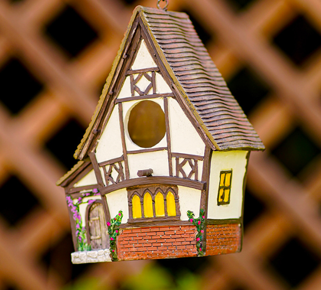 ตุ๊กตานกแต่งสวน บ้านนกสำหรับตกแต่งบ้าน และสวน บ้านนกสไตล์อังกฤษ