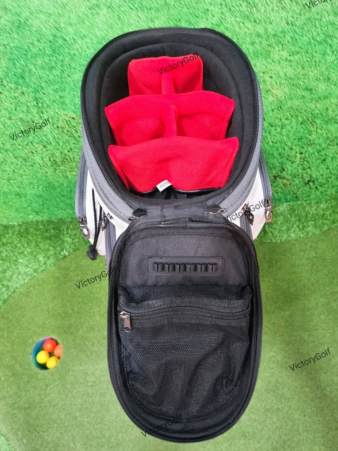 (Genuine) Golf bag Travel BOYEA One ( New version ) 4wheels สีเทา-ขาว *Free cover protector