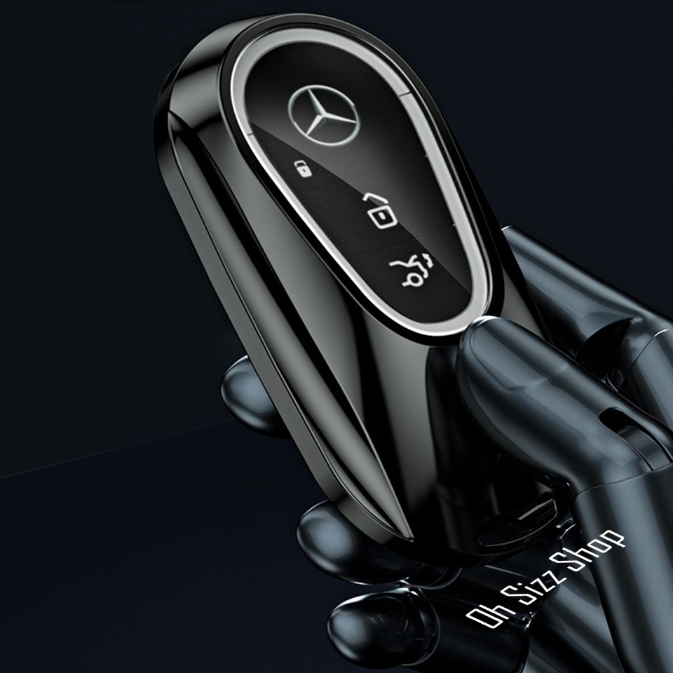 เคสรีโมทรถ โลหะอลูมินัมอัลลอย All New Mercedes-Benz 2022 C 220 d แบบ 2 ชั้น (Double-Layer Metal Aluminum Alloy Key Cover with transparent push button Guard 360) Key Sets Model Mercedes-Benz w206 c220d S-Class 500L480 S450L 400L