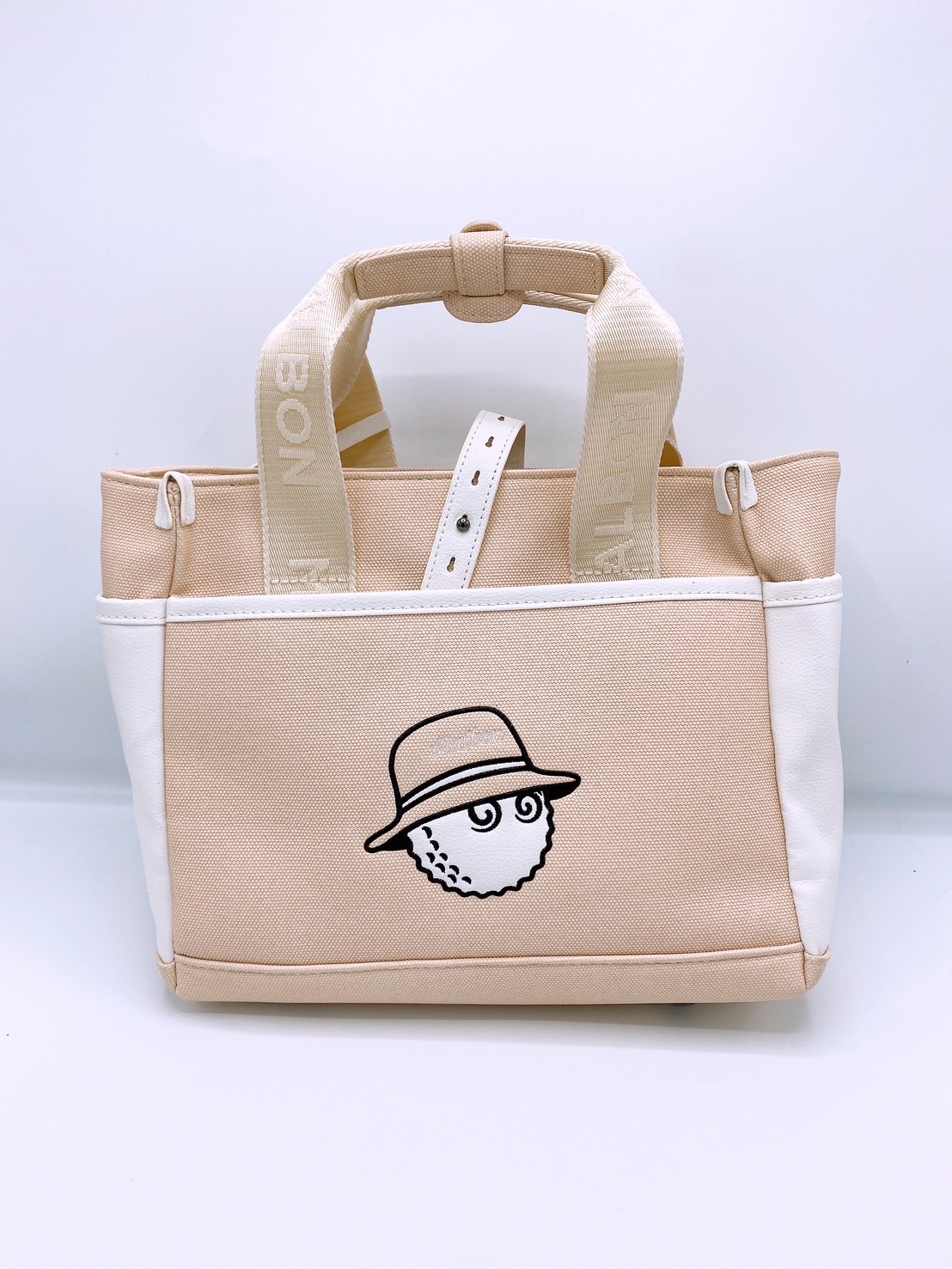 Hand bag Malbon Golf Green, Cream Colors กระเป๋าถือสำหรับผู้ขาย และผู้หญิง (+Strap)