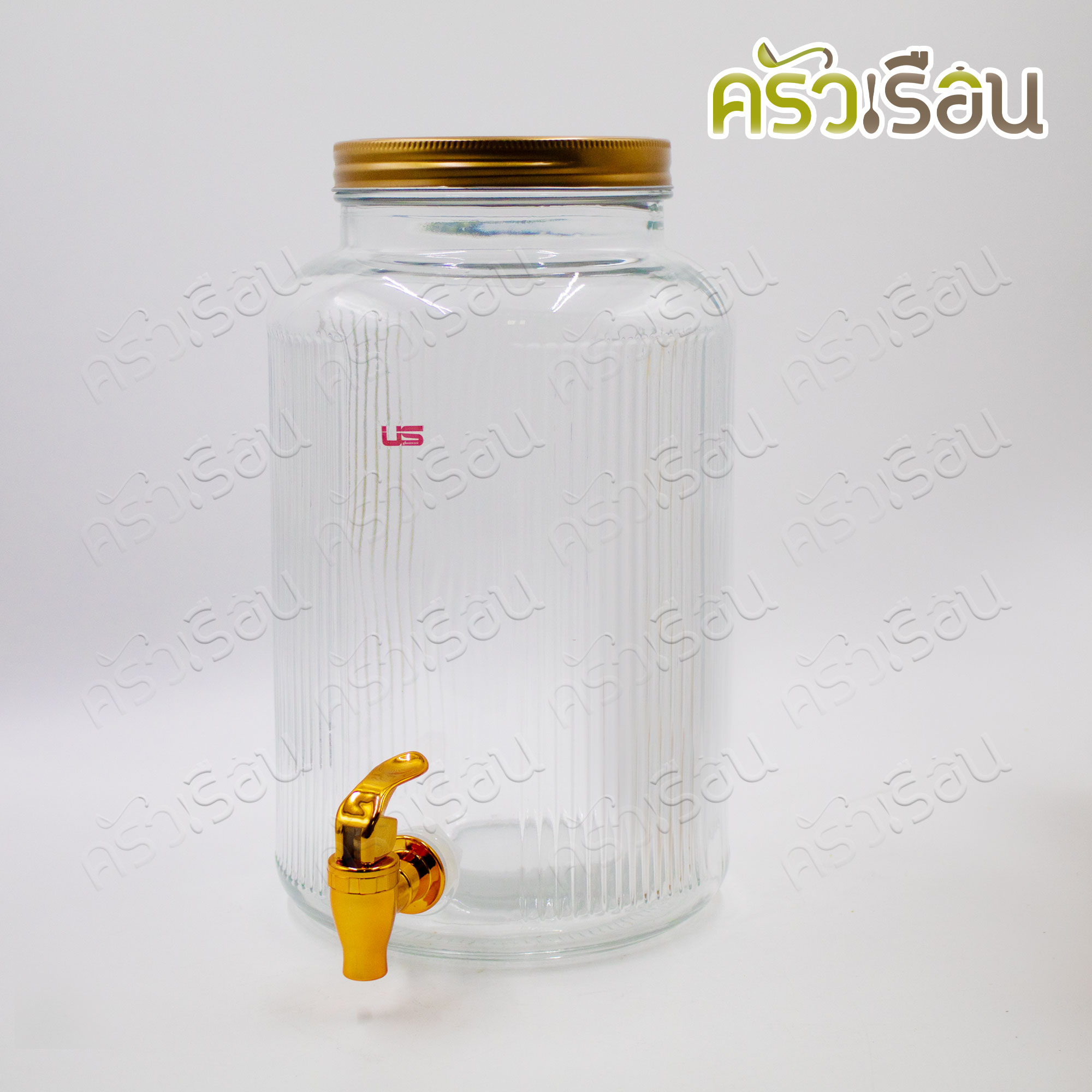 US โหลจ่ายน้ำผลไม้ 6 ลิตร โรสวู้ด พร้อมขาตั้ง HS-166 โหลแก้ว