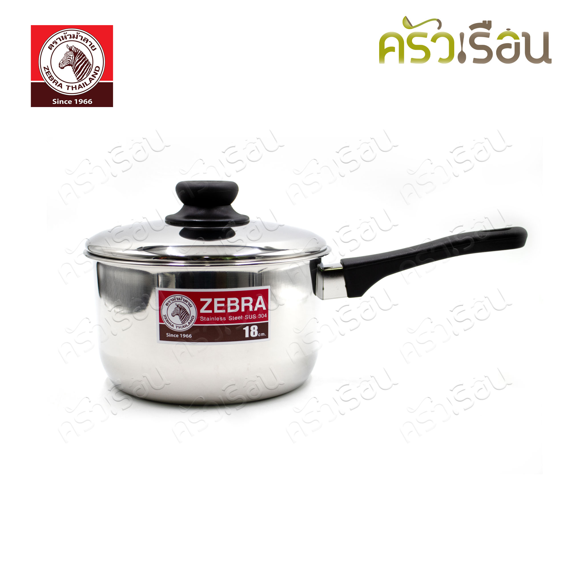 ZEBRA หม้อด้าม Tiger 18 ซม. 2.5 ลิตร หัวม้าลาย 166204 หม้อ หม้อม้าลาย หม้ออุ่นอาหาร หม้อหาง หม้อต้ม