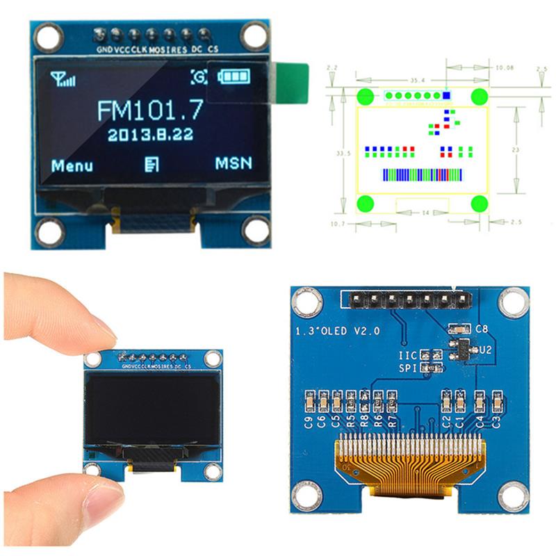 0.96" Blue New 128X64 OLED LCD LED Display Module For Arduino 0.96" SPI Communicate