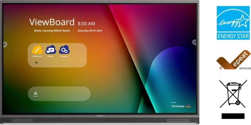 ViewSonic ViewBoard® IFP7552-1CF: จอ Interactive Flat Panel 4K UHD ขนาด 75 นิ้ว พร้อมระบบเสียงและไมโครโฟนในตัวระดับพรีเมียม