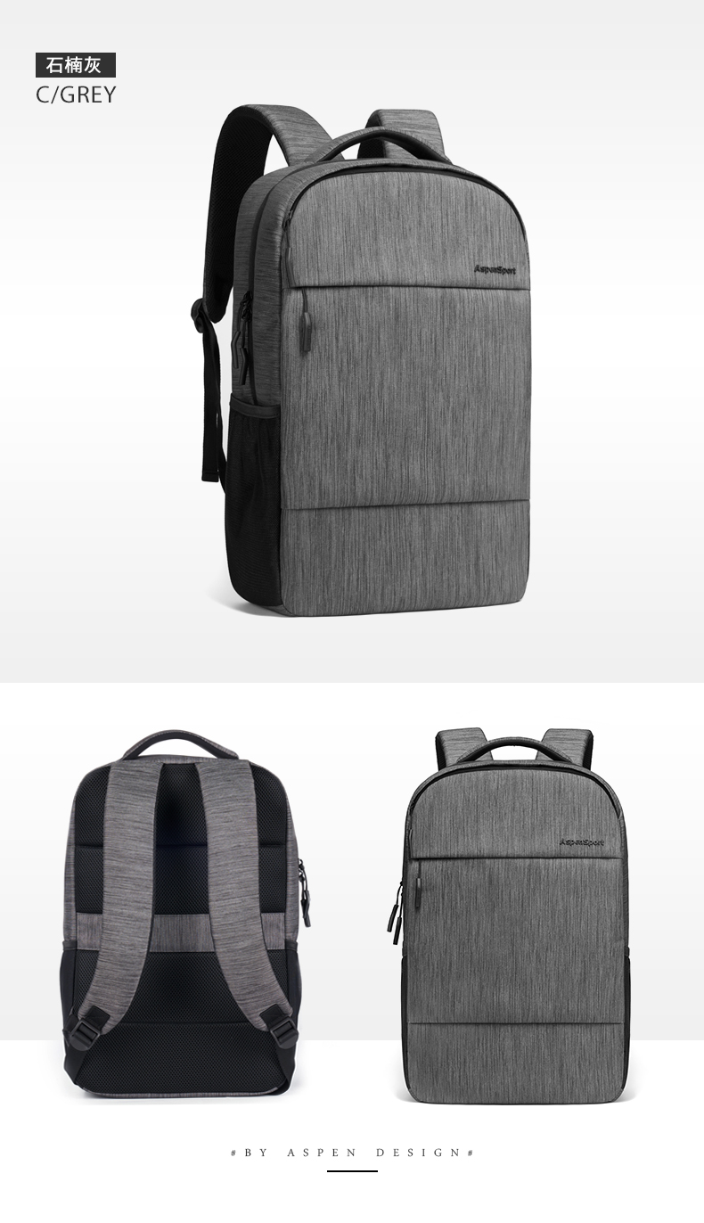 AspenSport Backpack Laptop กระเป๋าสะพายหลัง กระเป๋าโน๊ตบุ๊ค 14-16 นิ้ว กระเป๋าเดินทาง รุ่น AS-B99 ขนาด สีดำลาย