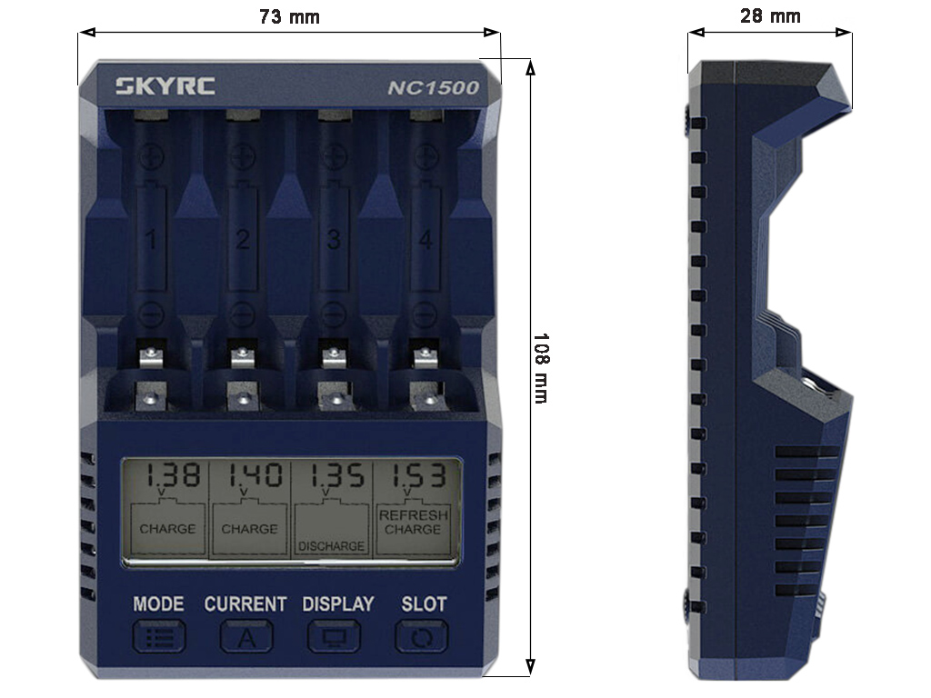 SkyRC NC2500 Pro NC2200 NC1500 AA/AAA เครื่องชาร์จถ่าน แบตเตอรี่ 6 ช่อง รองรับ NiMH NiCD charger discharge