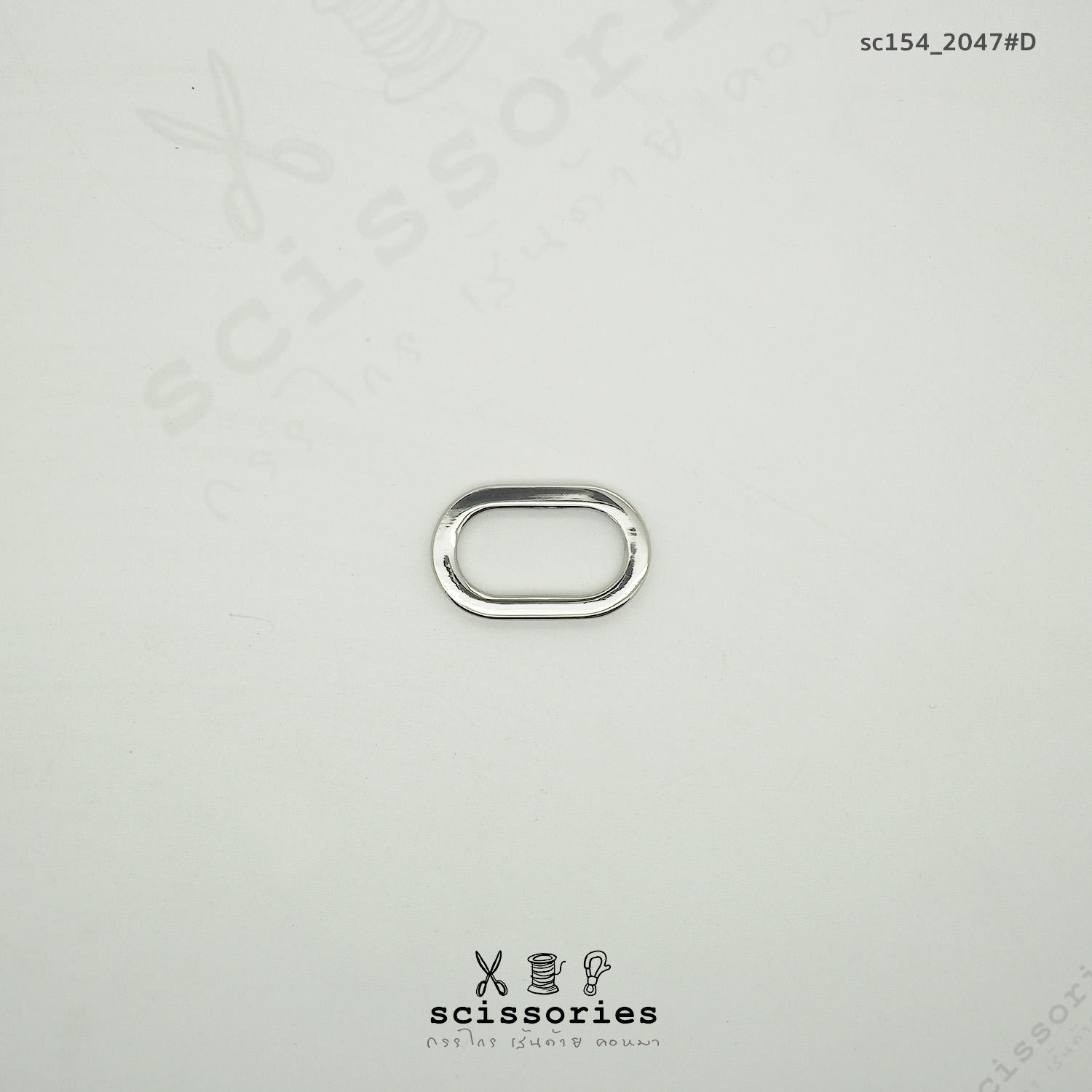 สี่เหลี่ยม 1.8 cm สีเงิน Silver/2ตัว