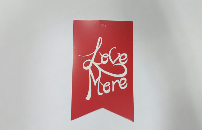 ป้ายบอกรัก Love More ลายแดงขาว ป้ายของวัญ ป้ายห้อยสินค้า