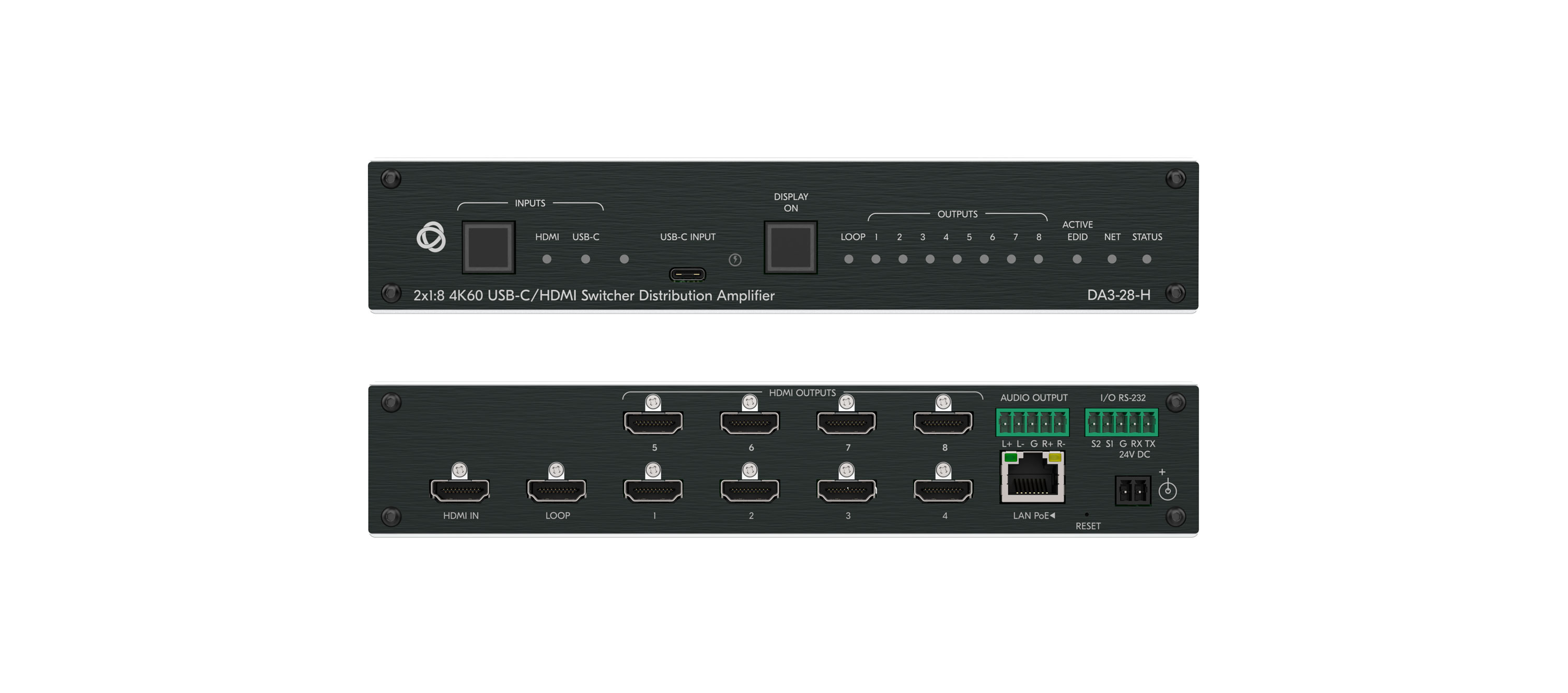 Kramer DA3-28-H 2:8 4K HDR HDMI DA (Distribution Amplifier)