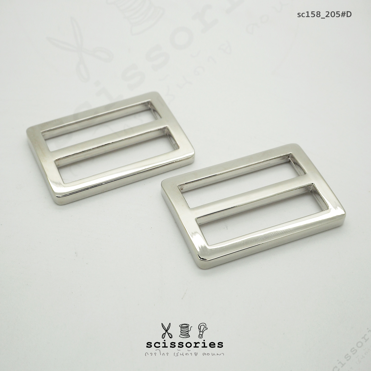 ตัวเลื่อน 1 นิ้ว สีเงิน Silver /2ตัว