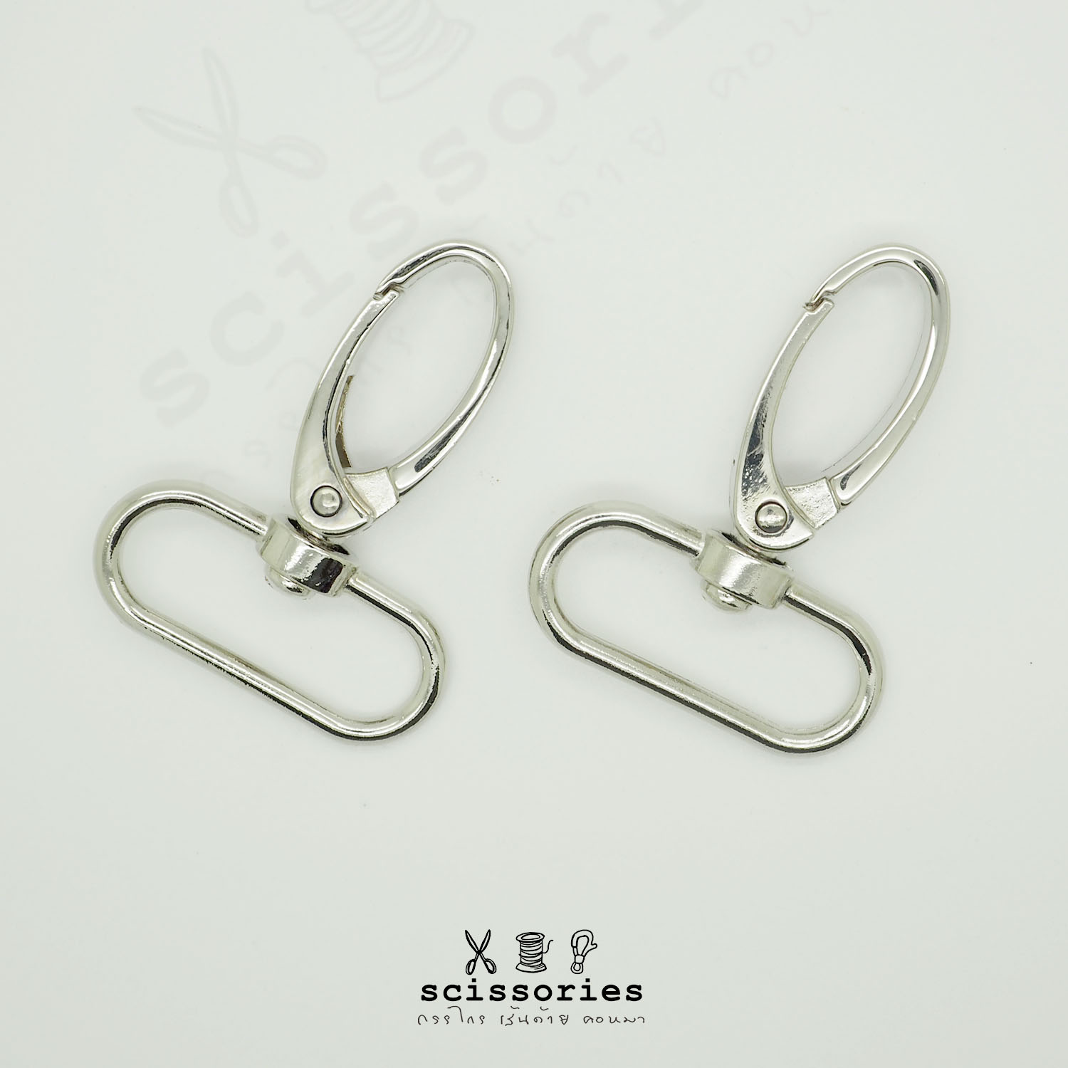 คอหมา 1.2 in สีเงิน/2 ตัว