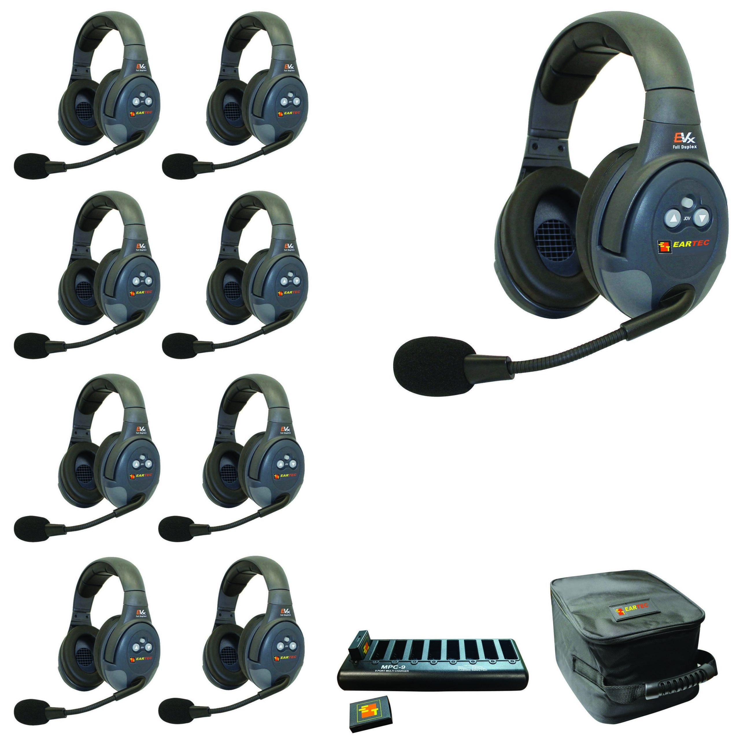 Eartec EVADE EVx9D DOUBLE Headsets อินเตอร์คอมไรัสาย 2.4 Ghz.