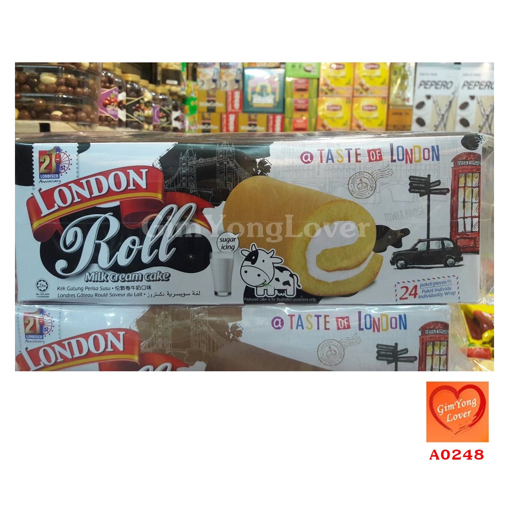 LONDON Roll เค้กโรลไส้ครีมนม (LONDON Roll Milk Cream Cake)