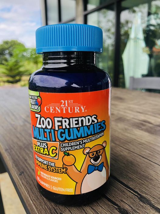 21st Century ,Multivitamin, Zoo Friends เสริมวิตามิน C บรรจุ 60 กัมมี่ วิตามินสำหรับเด็ก