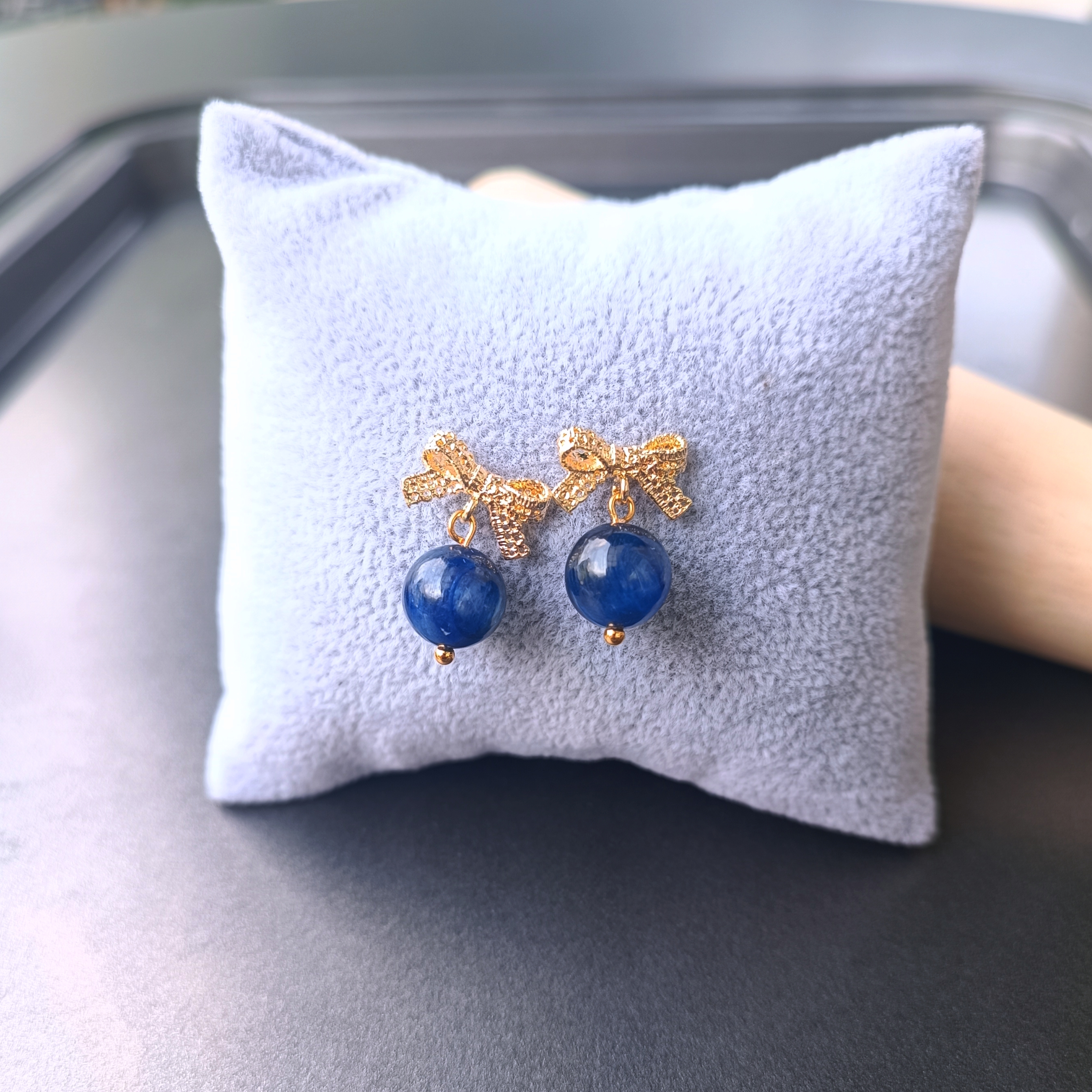 ต่างหู "18K" Kyanite Earring (Intuition & Communication)