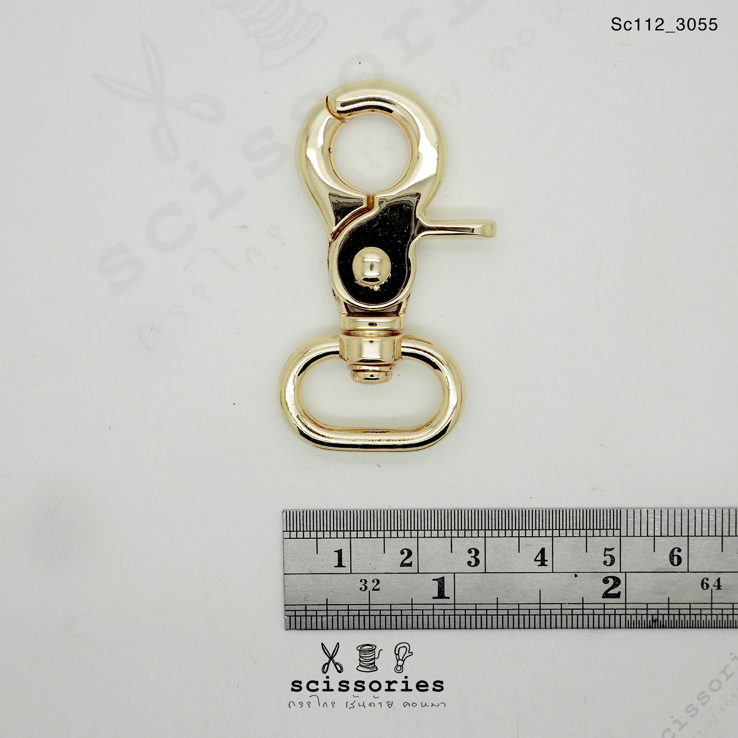 คอหมาเกี่ยว 2 cm. สีทอง Gold/2 ตัว