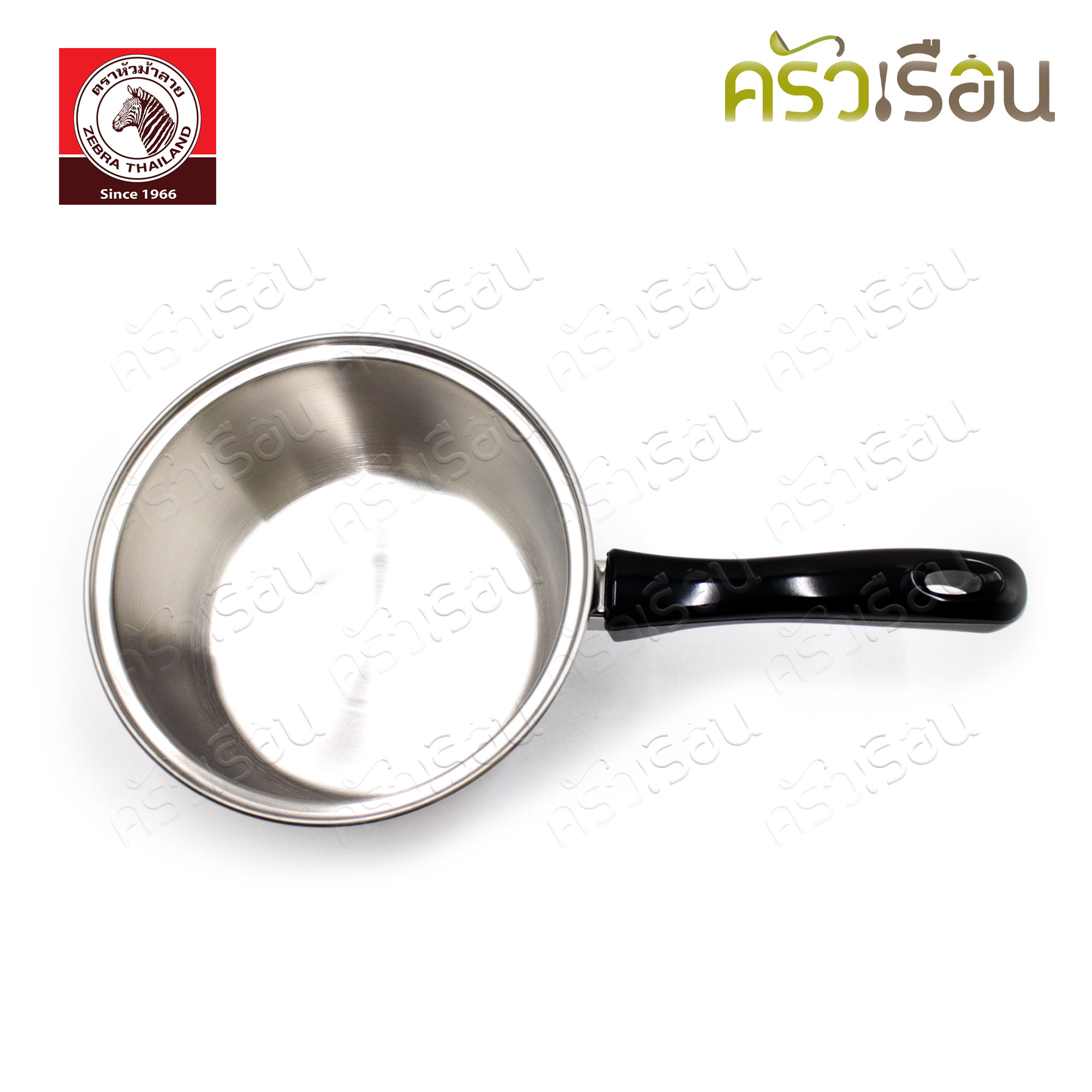 ZEBRA หม้อด้าม มีฝา Carry 18 ซม. ความจุ 2.5 ลิตร ตราหัวม้าลาย 166373 หม้ออุ่น หม้อต้ม หม้อหาง หม้อม้าลาย หม้อ