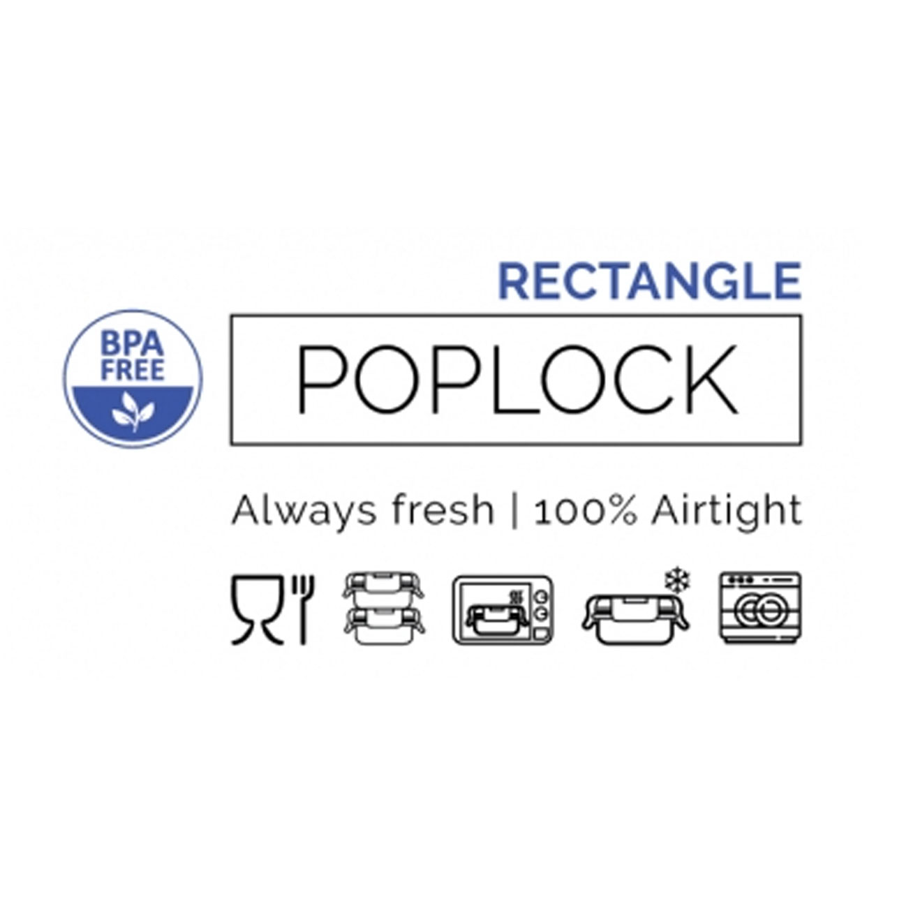 Sahachai กล่องอาหาร เหลี่ยม ฝาล็อค พร้อมถาดรอง 9127 ความจุ 8,650 ml. ขนาด 25.6 x 35.7 x 12.7 ซม. POPLOCK