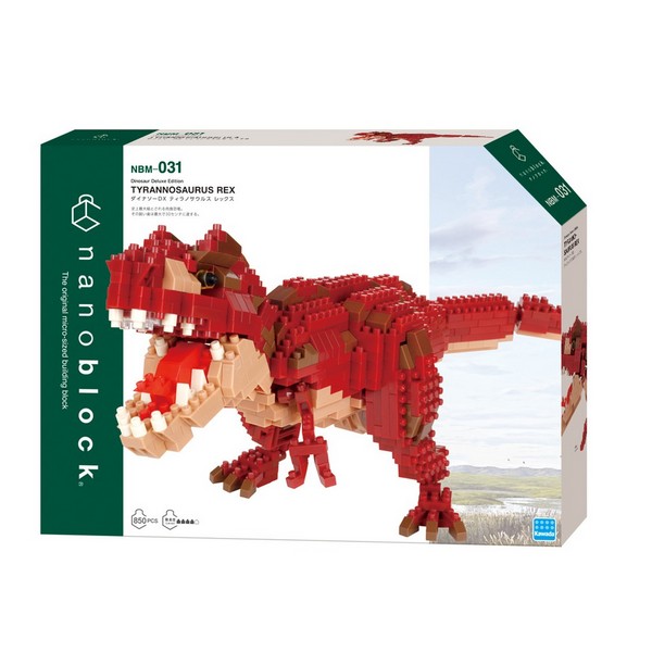 Kawada nanoblock NBM_031 Dinosaur Deluxe Edition Tyrannosaurus Rex 4972825221419 (นาโนบล็อค)