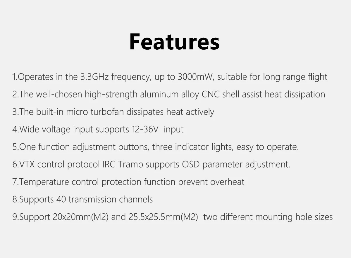 GEPRC MATEN 3.3G 3W VTX PRO อุปกรณ์โดรน Drone