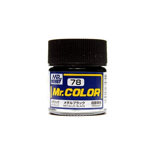Mr.Color C78 Black Metallic Gloss (10ml) Mr. Hobby 4973028635355