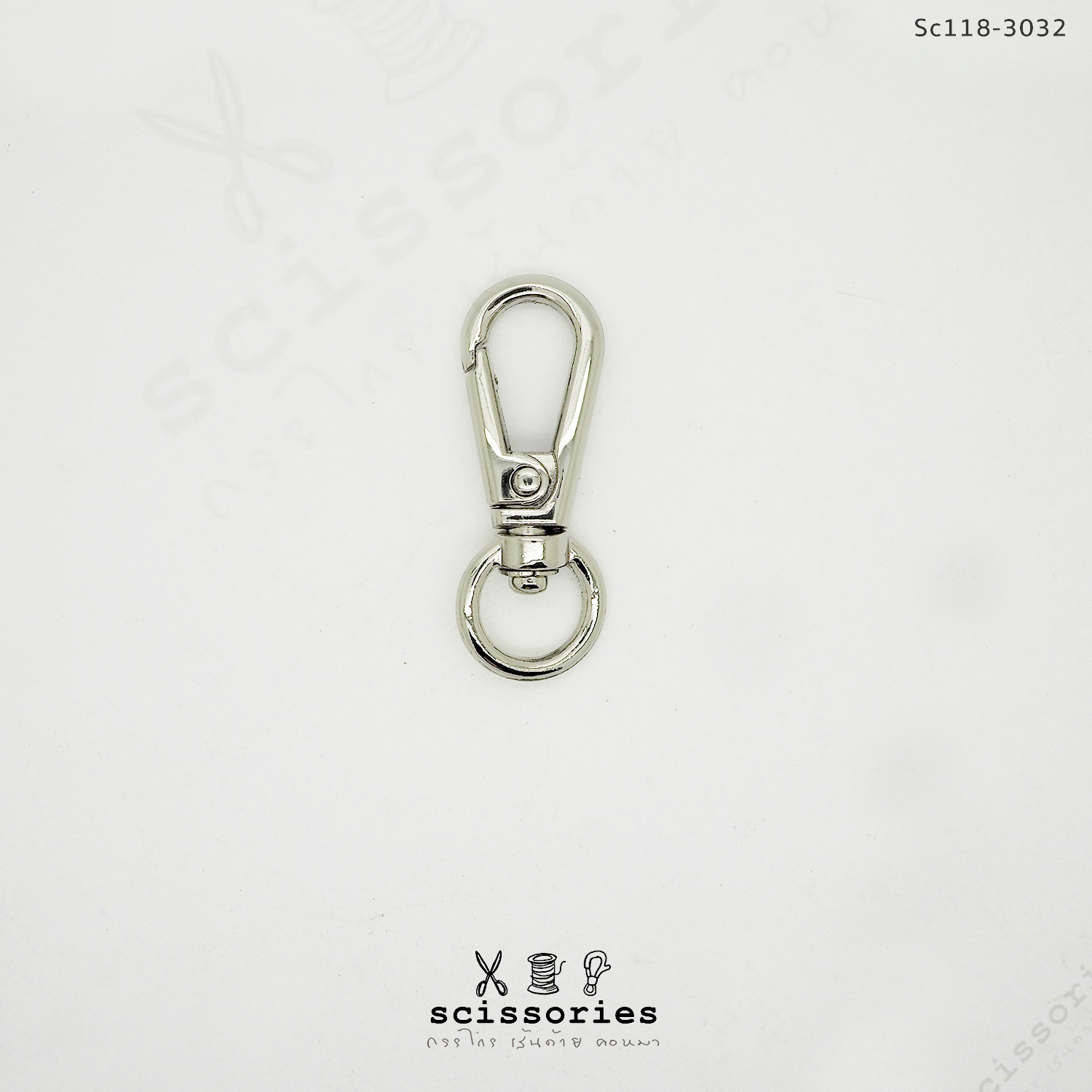 คอหมา 1.1 cm สีเงิน silver /2 ตัว