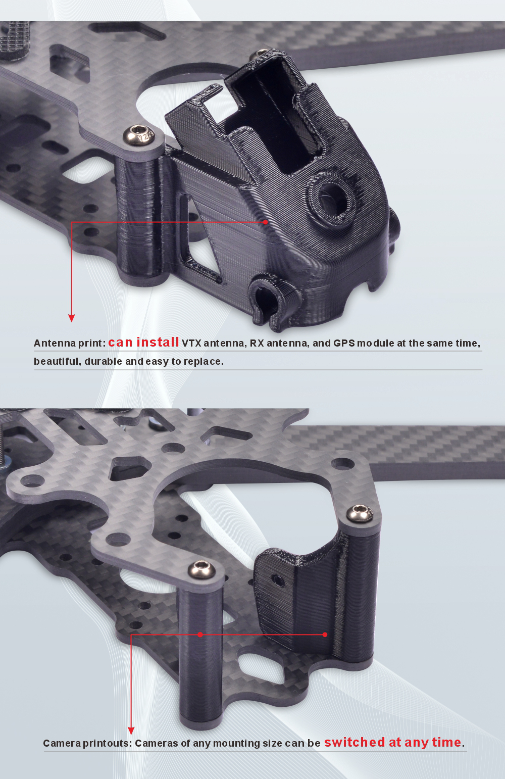 [54] HAOYERC 10Inch FPV Drone Frame เฟรม ใบ 10 นิ้ว Long-Range Control พื้นที่มาก แข็งแรง อุปกรณ์โดรน Drone